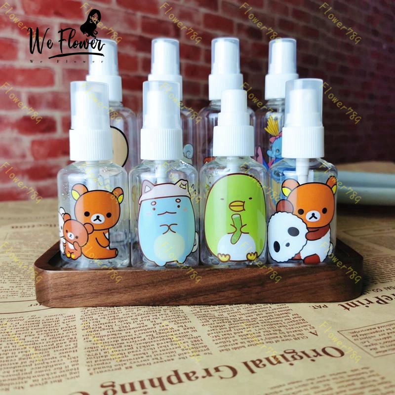 Bình xịt rỗng bằng nhựa họa tiết hoạt hình thời trang 50 / 100ml