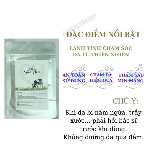 Ủ Trắng Sữa Non Trắng Mịn Hồng Da Tắm Trắng Nobiishop Handmade 100GR | BigBuy360 - bigbuy360.vn