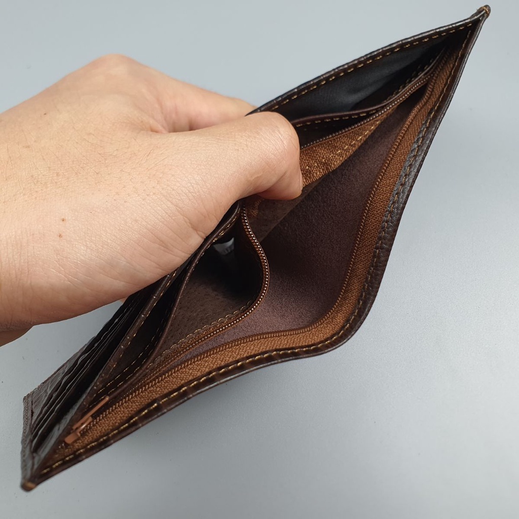 Ví mini da bò vân cá sấu MN123N – Ví ngang  - BH 3 năm