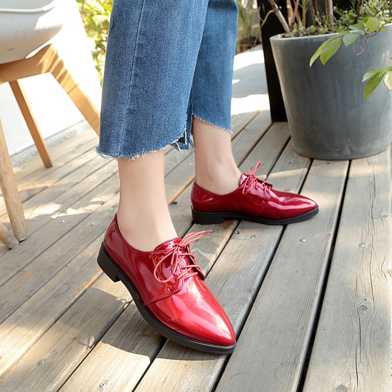 Giày da bóng phong cách Harajuku cho nữ | BigBuy360 - bigbuy360.vn