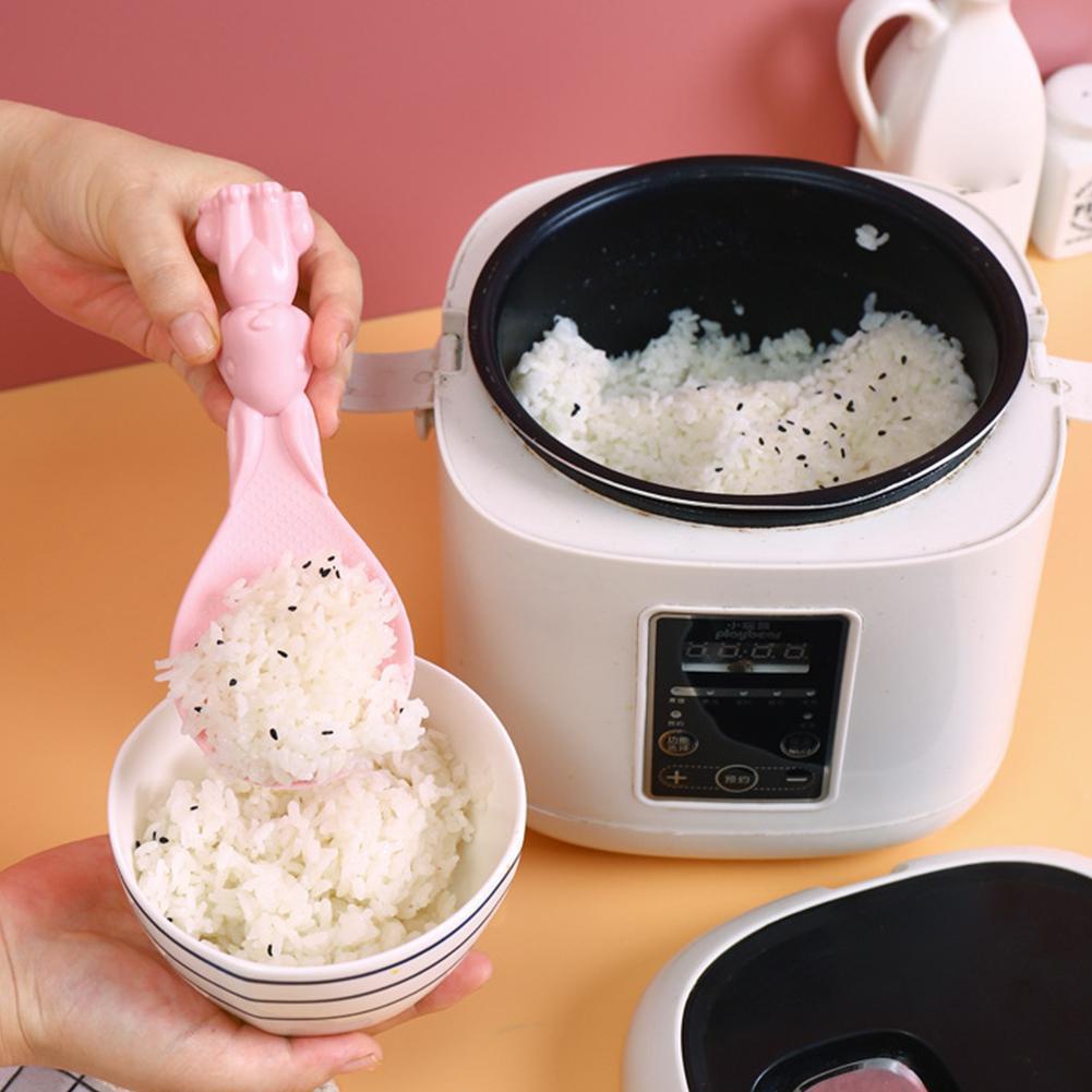 Muỗng xới cơm chống dính W1K6 họa tiết chú thỏ đẹp mắt
