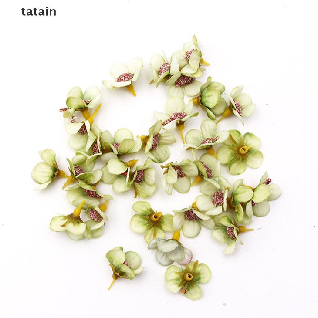 [TAT] 100pcs 2cm Multicolor Daisy Flower Head Mini Silk Artificial Flower For Weddin CVX