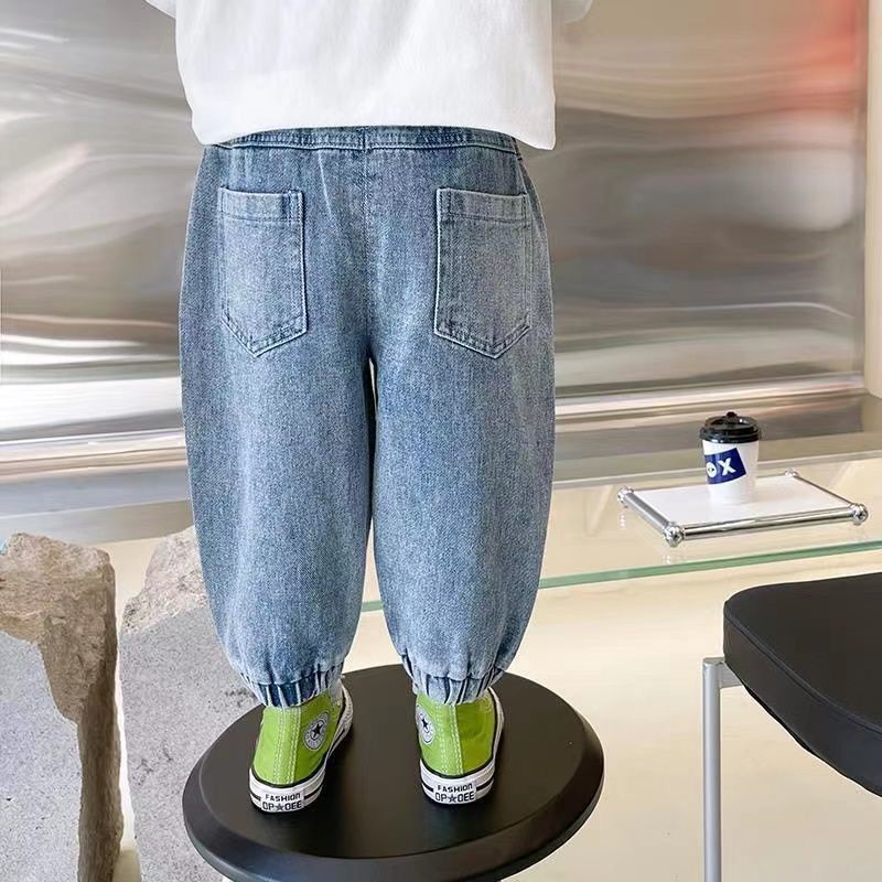 quần jean trẻ em Quần Jeans Dài Phong Cách Phương Tây Thời Trang Cho Bé