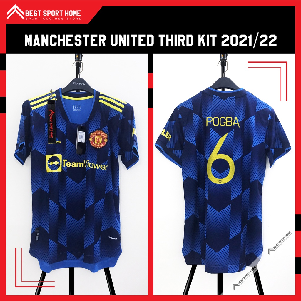 Set quần áo bóng đá Manchester United sân khách thứ ba 2021/22 - Mẫu chính thức form Âu - In ấn tên số theo yêu cầu