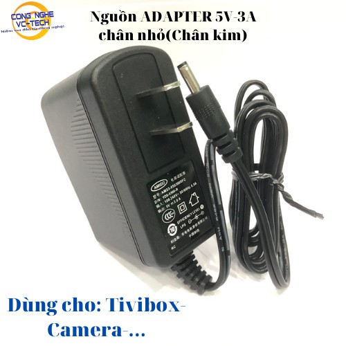 Nguồn Adapter 5V-3A chân nhỏ AMIGO chuẩn xịn 100%-Dùng cho TIVIBOX,CAMERA,MÁY SẤY TÓC...