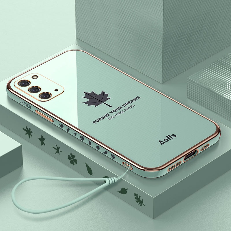 Ốp điện thoại QIANZI mềm họa tiết lá phong cho Samsung S21 S21FE S21PLUS S21ULTRA S22 NOTE20ULTRA NOTE10 NOTE10PRO