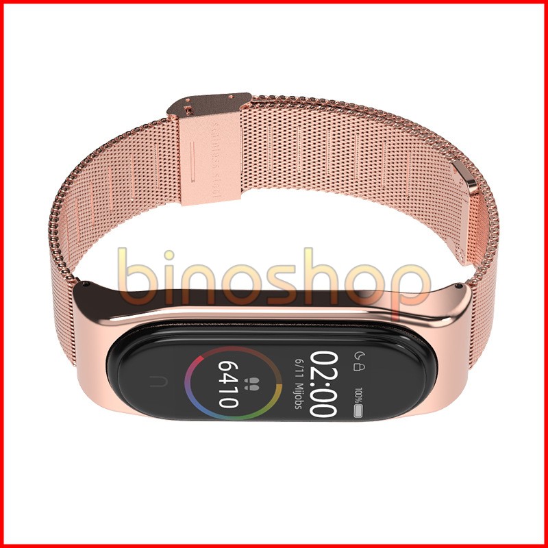 [Xiaomi Miband 4] Dây đeo kim loại khóa bấm Xiaomi Miband 4