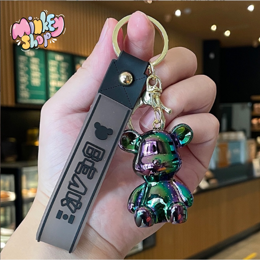 Móc Khóa Đẹp Hình Gấu Ngồi Dễ Thương, phụ kiện Túi Xách -Minkey