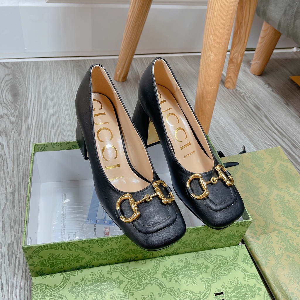 Giày guc mũi vuông gót vuông hàng super fullbox bill túi giấy