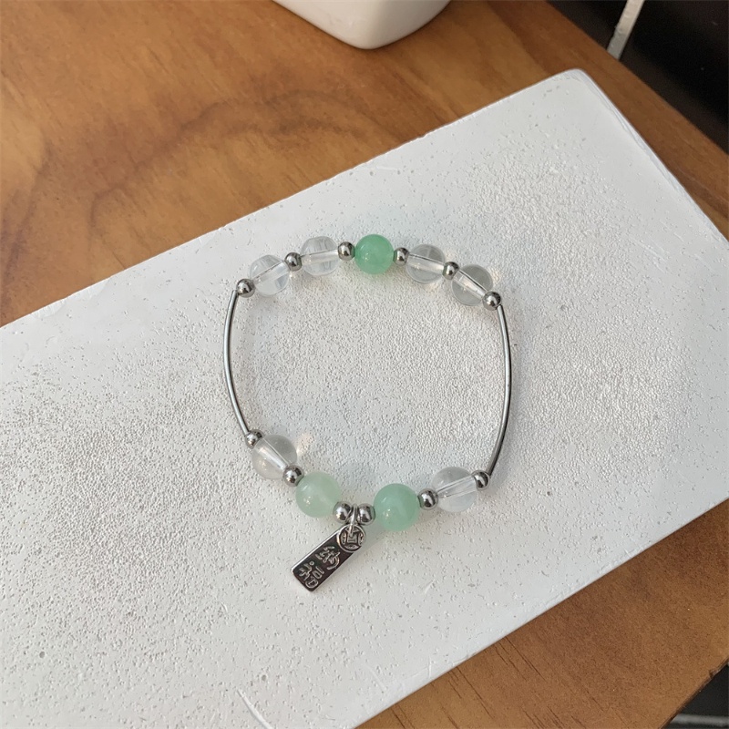 Thời trang Đơn giản Retro Phong cách Hàn Quốc Phụ nữ Chuyển nhượng Vòng tay cườm đàn hồi