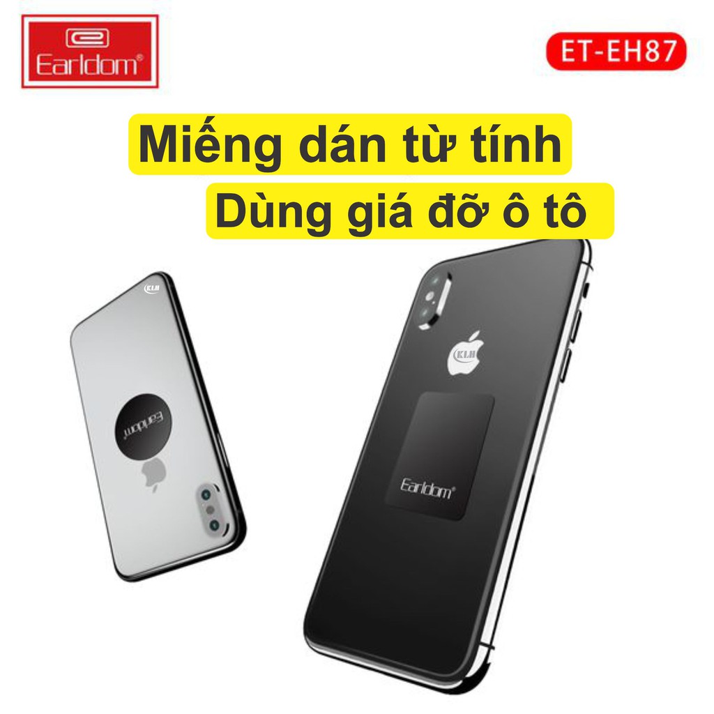 Miếng dán kim loại từ tính hút điện thoại trên xe hơi ô tô, tấm hít nam châm giá đỡ điện thoại trên xe Eh87