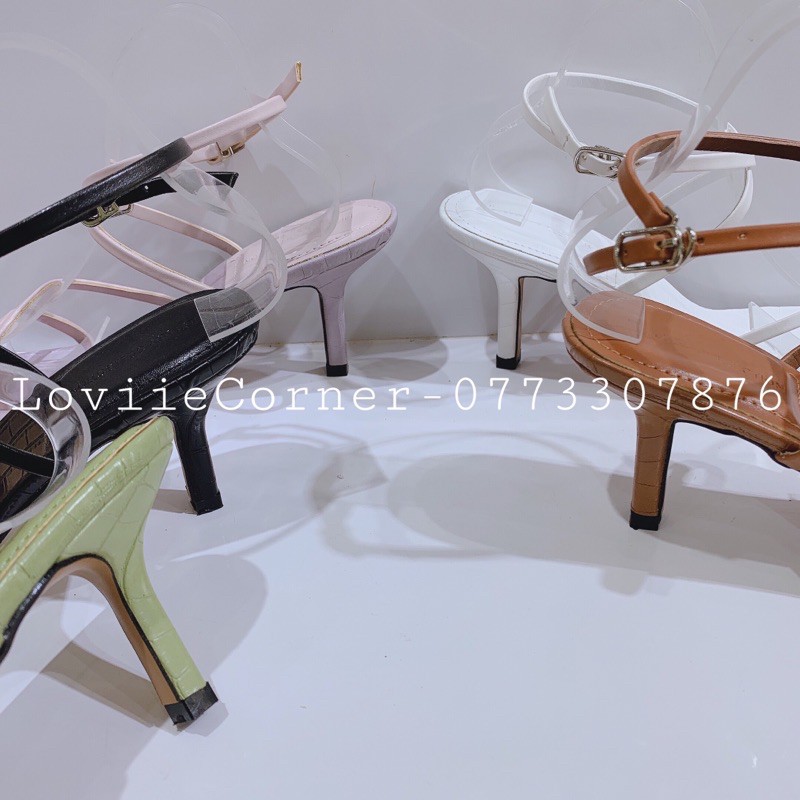 SANDAL NỮ CAO GÓT LOVIIECORNER - GIÀY CAO GÓT 7 PHÂN - SANDAL GÓT NHỌN XỎ NGÓN 9 PHÂN DÂY MẢNH G210408 G210318