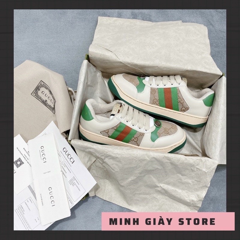 GIÀY GUCCI SƠN TÙNG- Giày Thể Thao Gucci 3 vạch hot hit thị trường. Hàng r3p 1.1