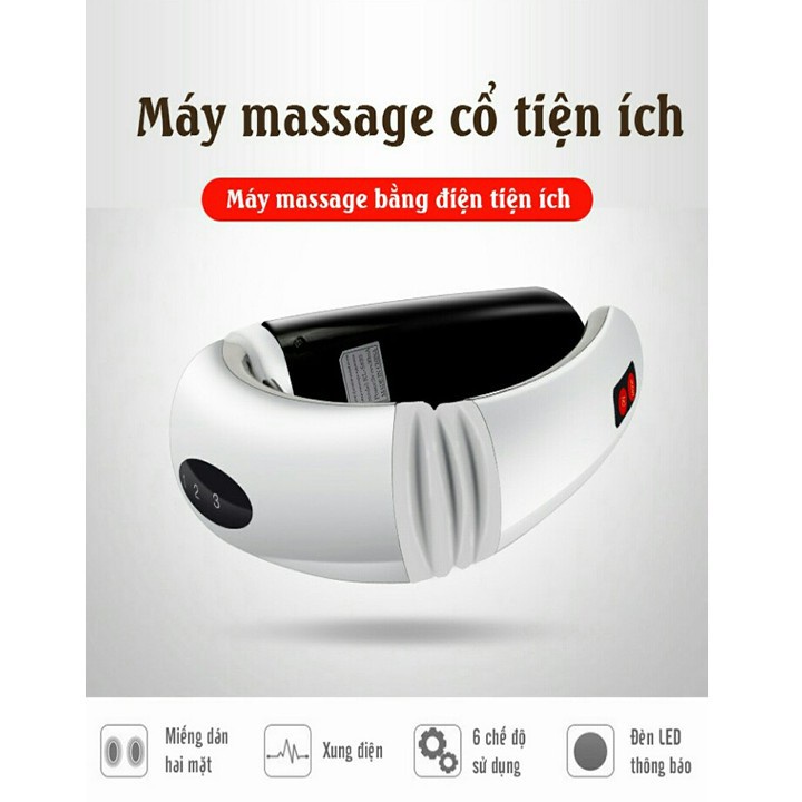 Máy massa cổ vai gáy 3D ứng dụng massage xung điện giảm đau nhức, phục hồi cơ thể. Hàng loại 1, bảo hành 1 đổi 1