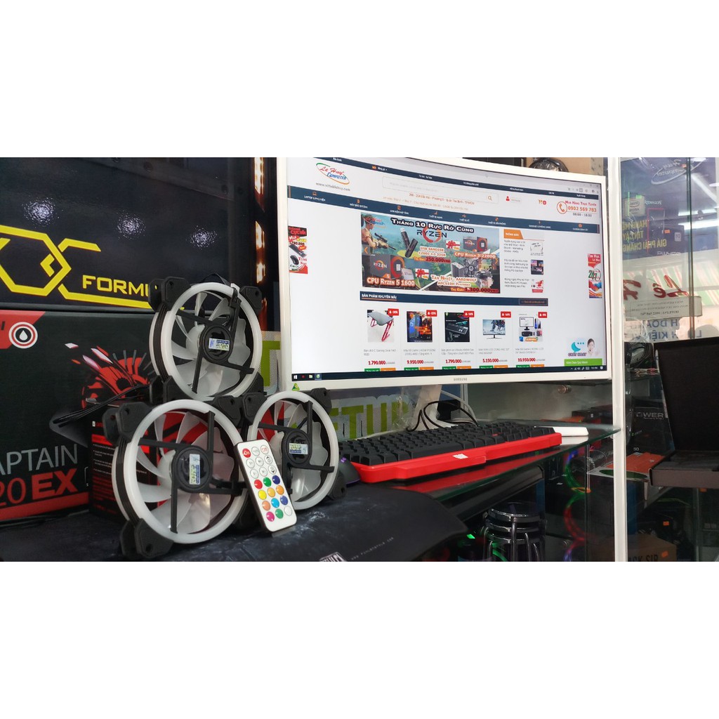 BỘ COMBO 3 FAN TẢN NHIỆT RGB FORGAME COLOURED GLAZE-KÈM ĐIỀU KHIỂN