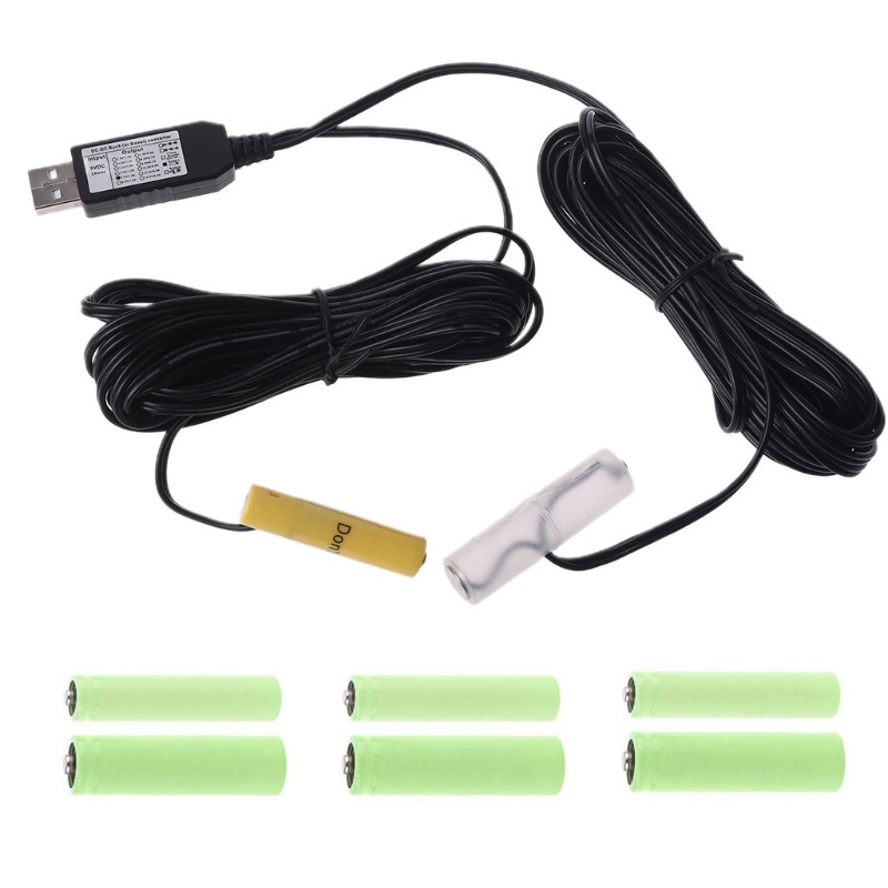 Dây Cáp Nguồn USB 6V LR6 4 AA LR03 Dành Cho Đèn LED Đồ Chơi Điều Khiển Từ Xa
