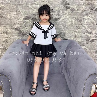 Set váy thủy thủ cho bé gái
