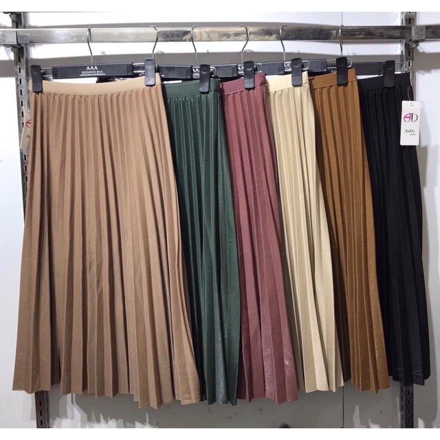 Chân váy midi xếp ly,Váy dáng dài thời trang công sở dự tiệc dạ hội mẫu mới