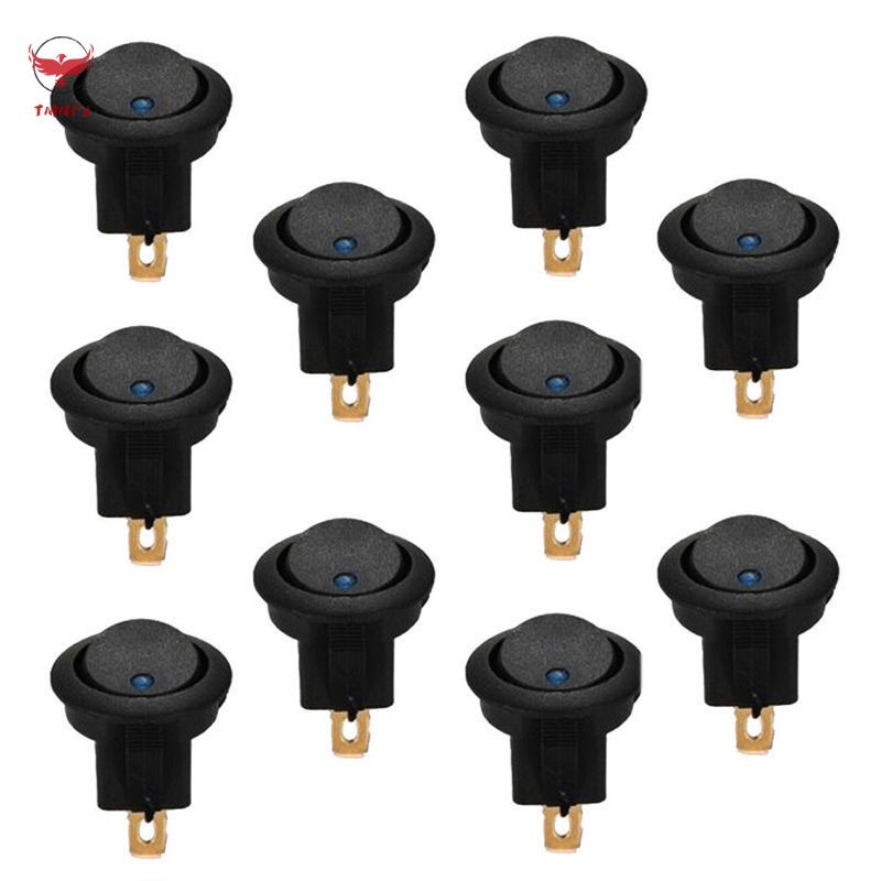 Set 10 Công Tắc On / Off 12v Có Đèn Led Cho Xe Ô Tô / Tàu Thuyền
