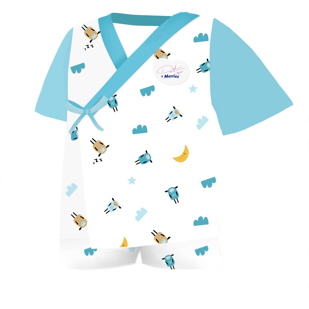 Bộ quần áo Yukata cao cấp cho bé (quà tặng bỉm Merries)