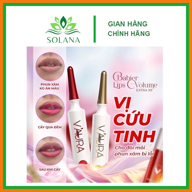 Tinh Chất Cấy Môi Vaura Babier Lips Volume ,mờ thâm làm hồng môi sau 7 ngày SOLANA