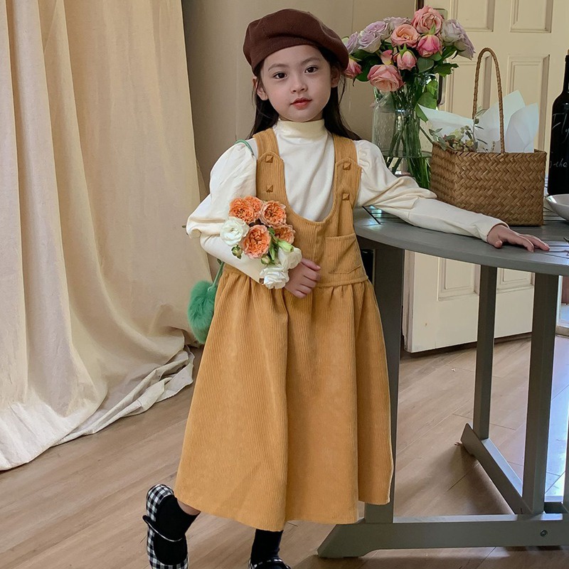 Áo Thun Tay Phồng Cổ Lọ Thời Trang Xuân Thu Phong Cách Mới Dành Cho Bé Gái