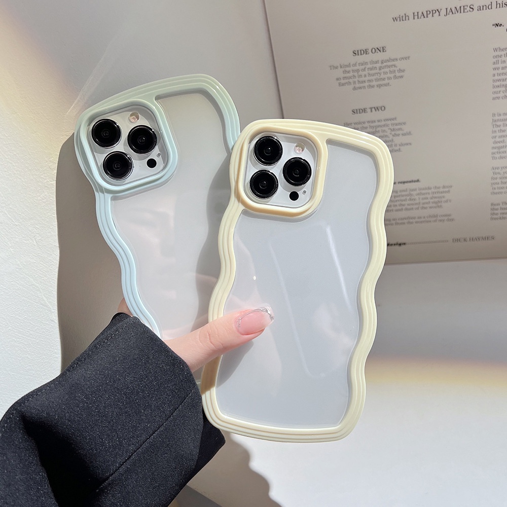 Ốp lưng iphone Ốp Điện Thoại Họa Tiết Gợn Sóng Cho iphone13pro Max iPhone 12 11/Promax/X/Xs/13/Pro/Max RK CASE-III
