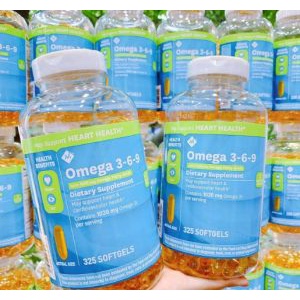 [ Mẫu mới date 2025] Viên Uống Dầu Cá Omega 3-6-9 Supports Heart Health 325 Viên( mẫu mới) – Mỹ