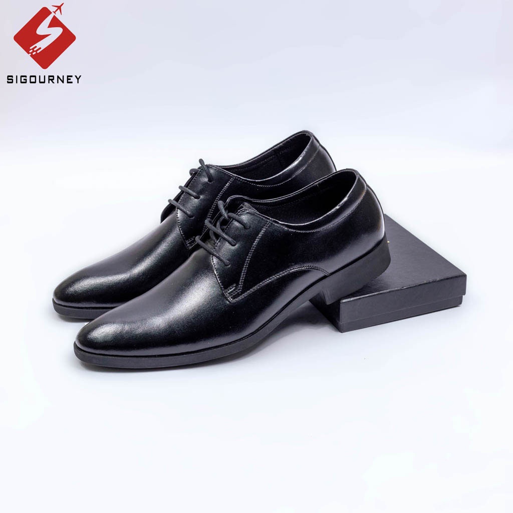 Giày Tây Nam Công Sở, Giày Tây Nam Dây Buộc Da Thật, Thiết Kế Lịch Lãm, Cao Cấp Sang Trọng SIG-04