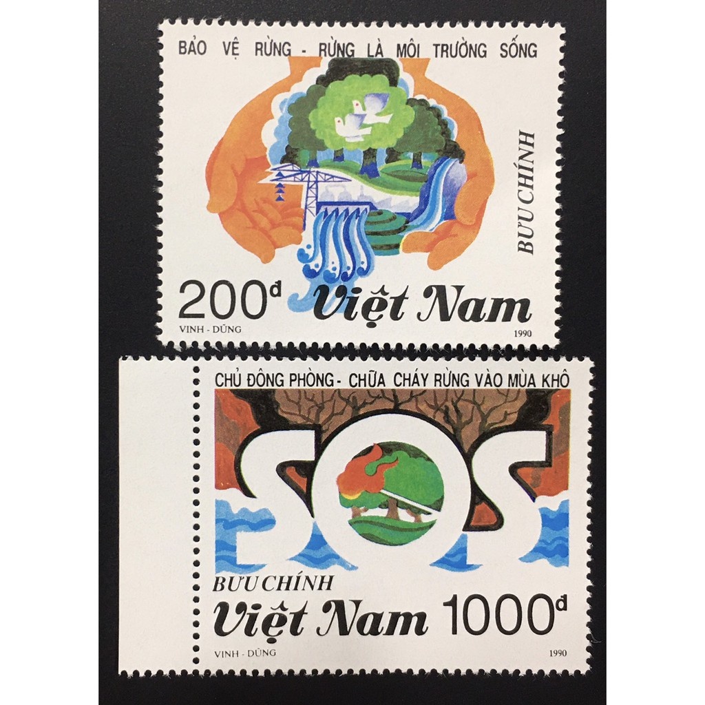 TEM VietNam 1990 Forest protection 2v ca.609