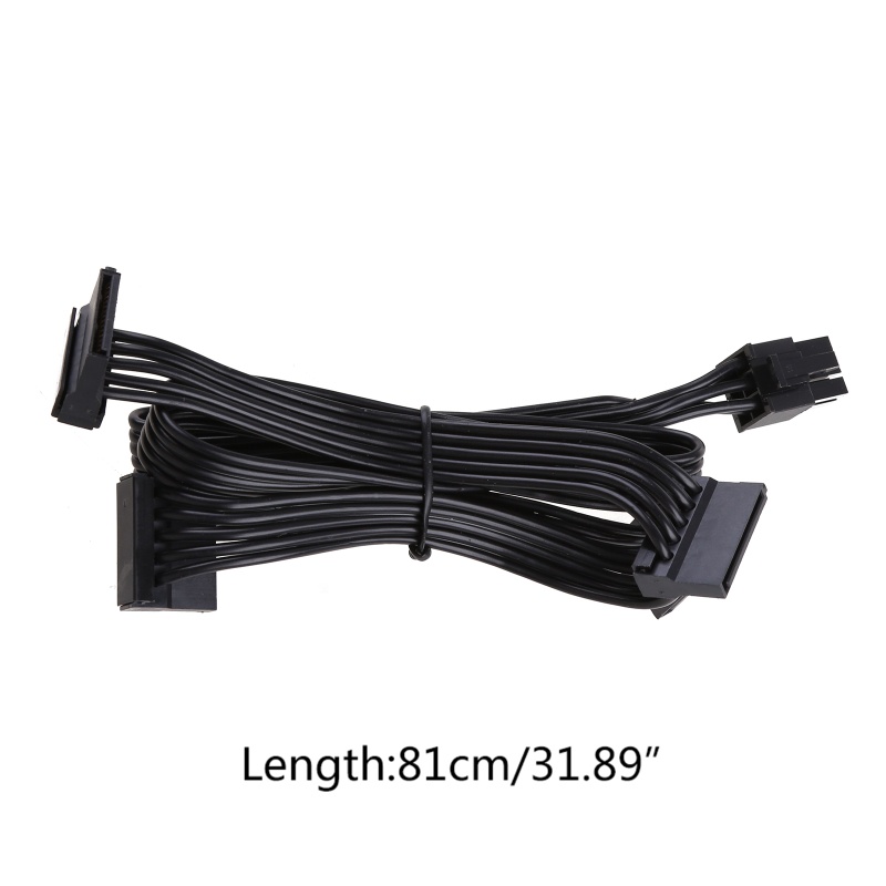 Dây Cáp Chuyển Đổi Nguồn Điện 6 Pin Male Sang 4X Female Cho Ổ Cứng Corsair 19 7-in 50cm