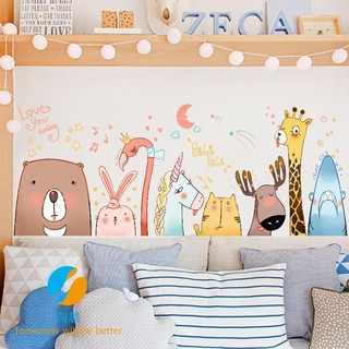 Giấy dán tường họa tiết hoạt hình đáng yêu cho bé