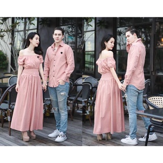 Váy áo đôi màu hồng, áo đôi, áo cặp nam nữ, hàng thiết kế