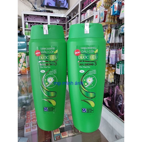 dầu gội thái dương dược - liệu 3 xanh lá 200ml { chuẩn cty }