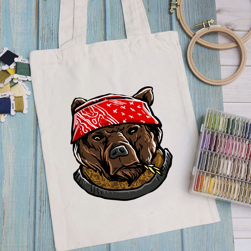 Túi vải túi Tote MR INKSYNDROME - Mẫu 1 vải canvas dày đẹp cho nữ có khóa miệng đi học đi chơi. In hình theo yêu cầu