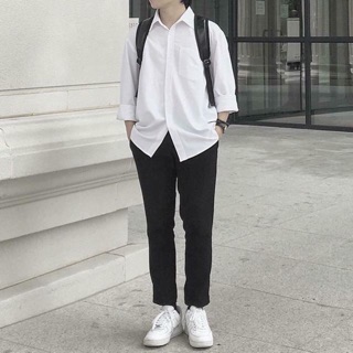 Áo somi trắng