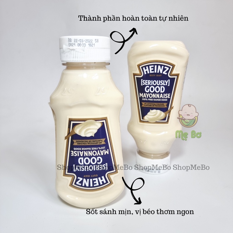 SỐT MAYONNAISE HEINZ ÍT BÉO 220ml DATE 8/22