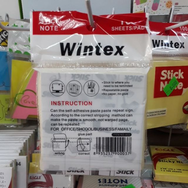 Giấy Nhớ (Note) 3X3 Wintex 100sheet