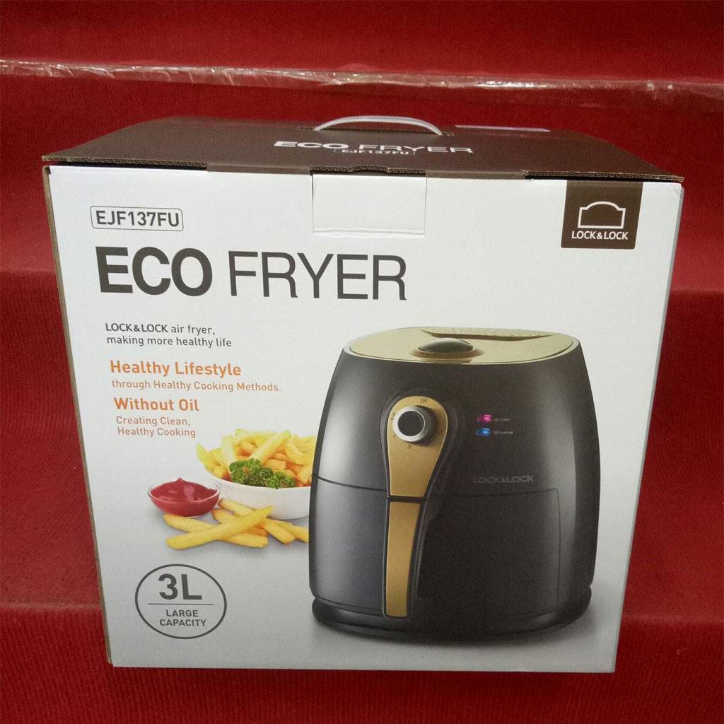 Nồi chiên không dầu Lock&Lock Eco Fryer EJF137FU dung tích 3L công suất 1400W bảo hành chính hãng 12 tháng