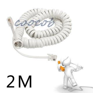 Dây cáp điện thoại bàn RJ10 2m dạng xoắn lò xo
