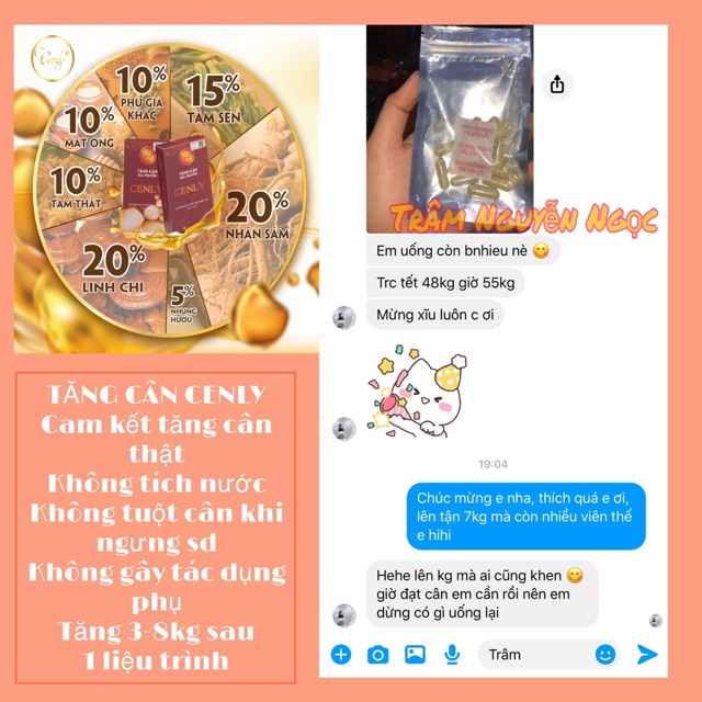 THẢO MỘC TĂNG CÂN Cenly [Chính Hãng] - [AN TOÀN, HIỆU QUẢ 100%] Kèm QUÀ - tăng cân không tích nước, không tuột cân | BigBuy360 - bigbuy360.vn