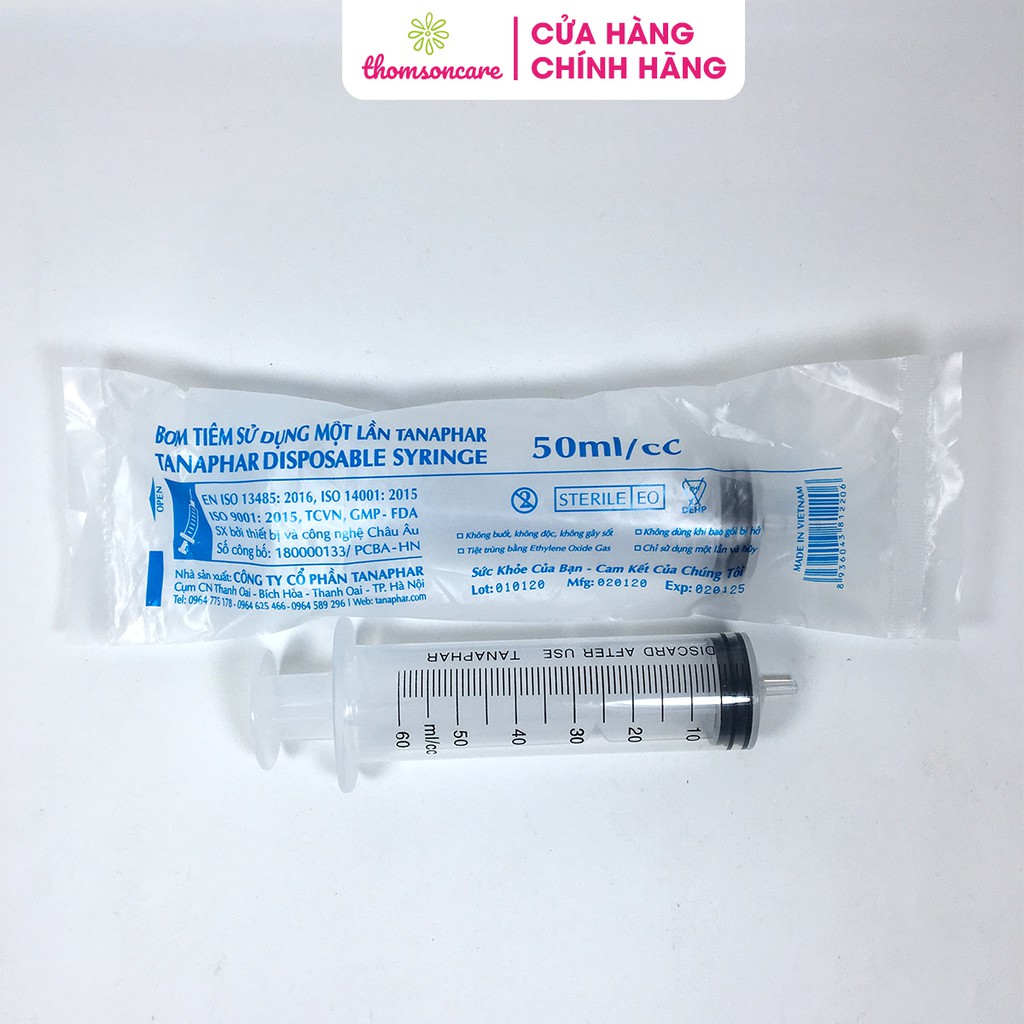 Bơm tiêm y tế đủ loại 1ml 3ml 5ml 10ml 20ml 50ml - An toàn