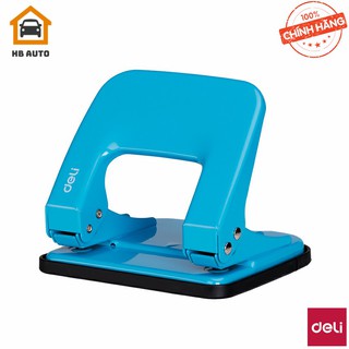 Đồ bấm lỗ giấy Deli 137 20 tờ vỏ kim loại SPCC khoảng cách lỗ 80mm