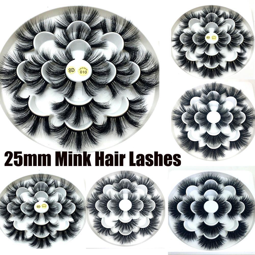 Bộ 7 Cặp Lông Mi Giả Dày Dài 25mm Chất Lượng Cao