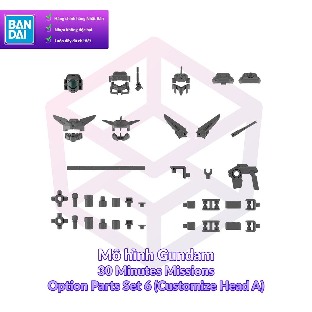 Phụ kiện Mô hình Bandai 30MM Option Parts Set 6 (Customize Head A) 1/144 [30MM]