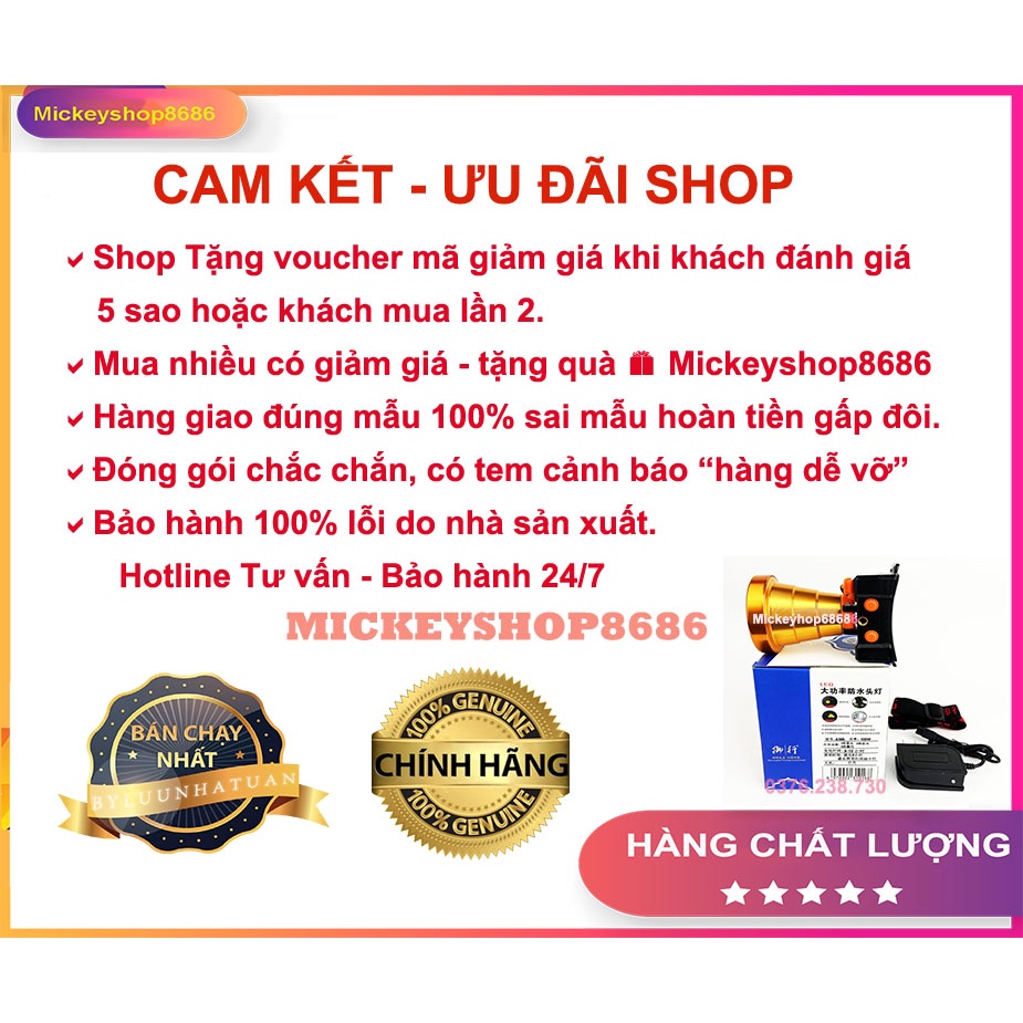 Đèn Pin Đội Đầu A395 bóng led ánh sáng mạnh chống nước  Ánh sáng vàng và trắng Có ren gắp TRIPOD
