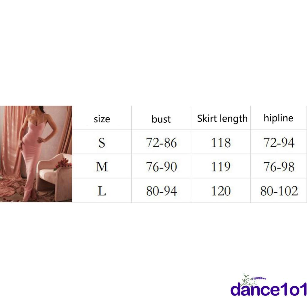 Đầm Hai Dây Cổ Chữ V Xẻ Sâu Màu Trơn Xẻ Tà Cho Nữ 1O1-