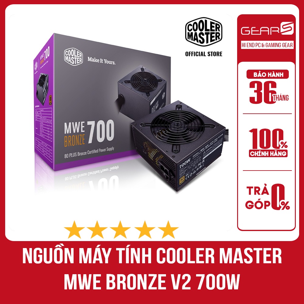 [Mã 44ELSALE2 giảm 7% đơn 300K] Nguồn Máy Tính Cooler Master MWE Bronze V2 700W - Bảo hành chính hãng 36 Tháng