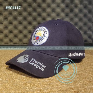 Mũ nón lưỡi trai bóng đá CLB Manchester City Logo in Dạ Quang Bắt Mắt, Khóa Đồng Sang Trọng Siêu Đẹp, Siêu Chất