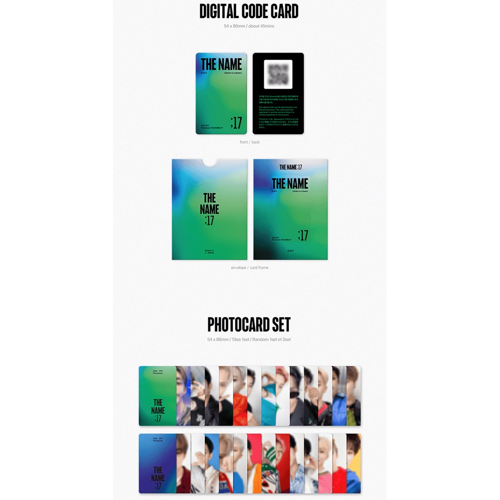 Album Kpop sách ảnh SEVENTEEN - 2022 SVT The Name 17